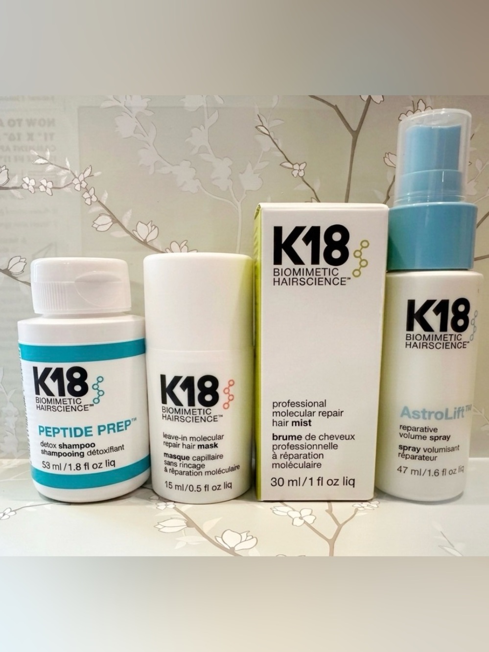 4-piece K18 Biomimetic Hairscience travel set $120.00 MSRP $120.00 ~See Below